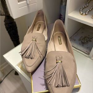Louise et Cie Beige Tassel Loafers